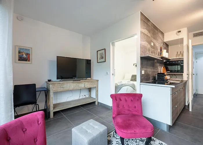 New Listing - 1 Bed Apt,air-con,beach Access,sea Lejlighed Antibes